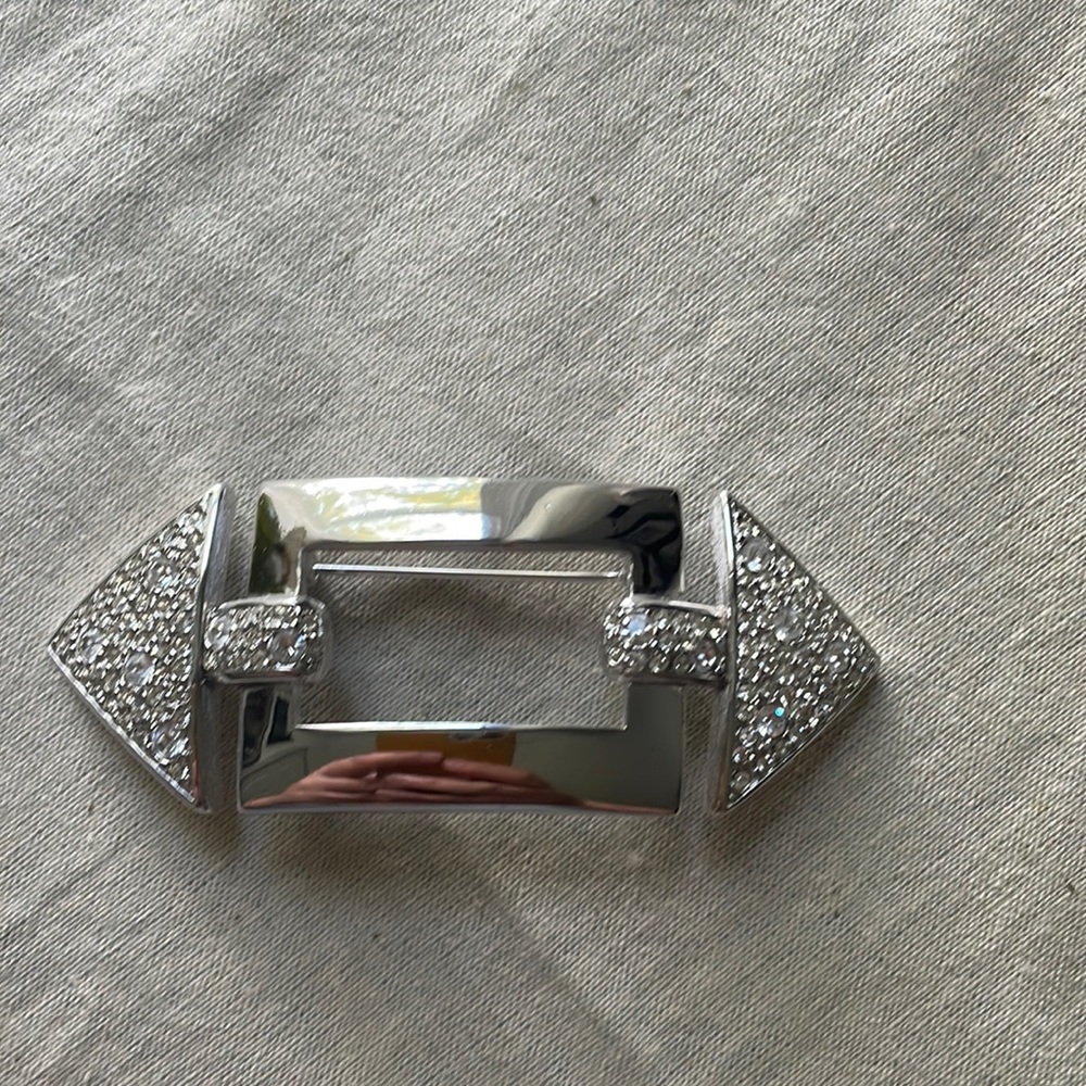 Christian Dior silver arrows bar brooch